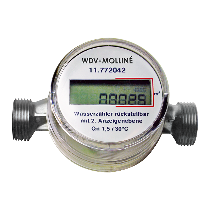 Rückstellbarer digitaler Wasserzähler