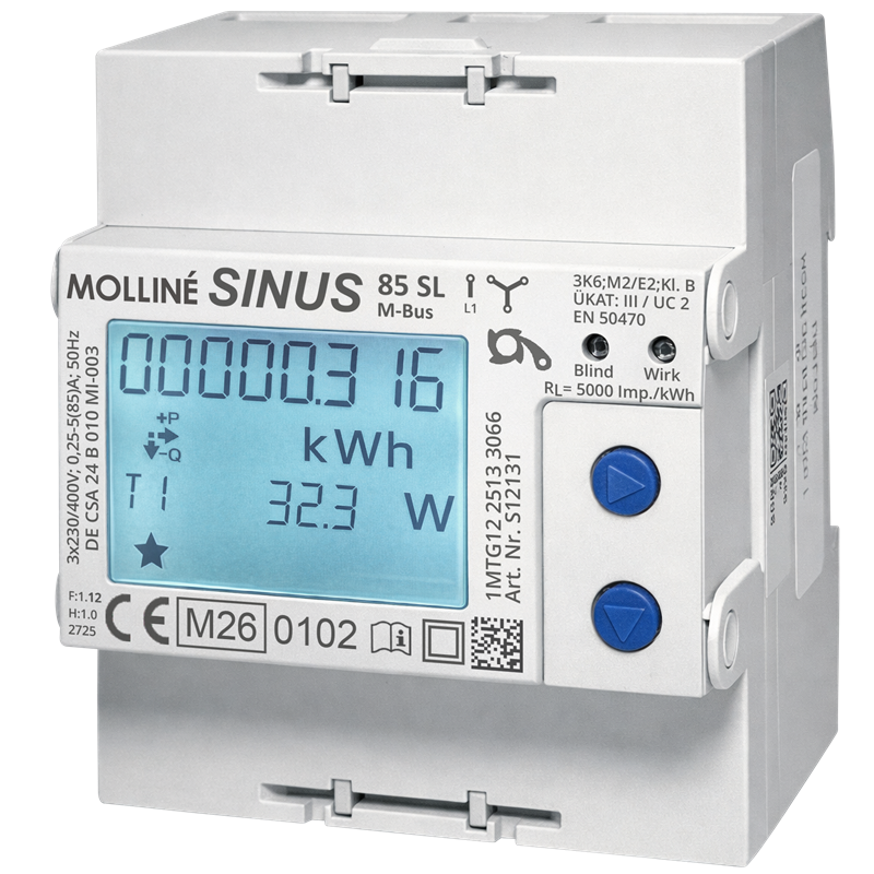 Sysmess Sinus Wechsel-/Drehstromzähler bis 85 A