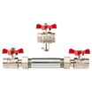 Einbausatz für Kompaktwärmezähler, z. B. WingStar C3 und Ultramess C3 mit Kugelhähnen